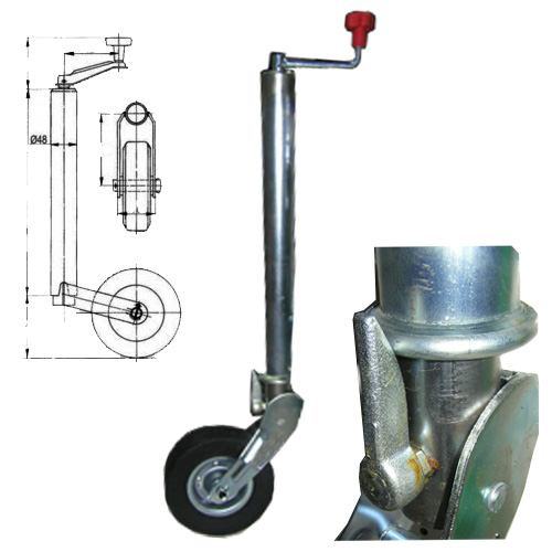 [MR127] RUEDA JOCKEY 60 ESCAMOTEABLE