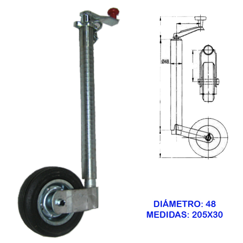 [550148ESZX] RUEDA JOCKEY D 48 ESTRIADA