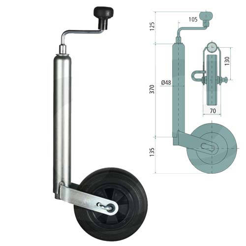 [5548] RUEDA JOCKEY PARA REMOLQUE D-48 C/ FRENO