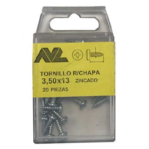 [19002821] BLISTER TORNILLO R/CHAPA ZN 3,5X13