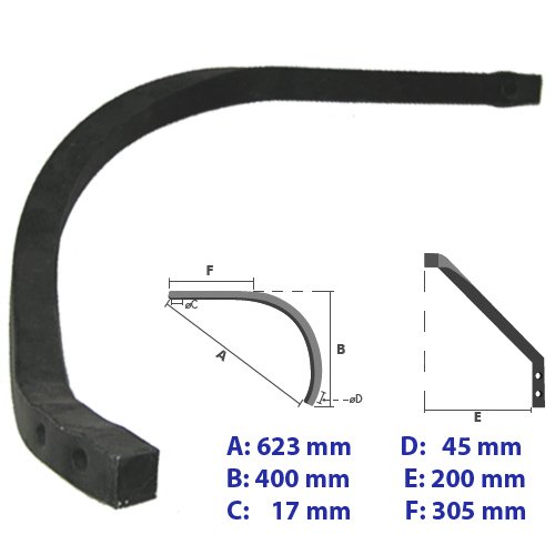 [2467VD] BRAZO CHISEL VIÑA 30 X30 DERECHA