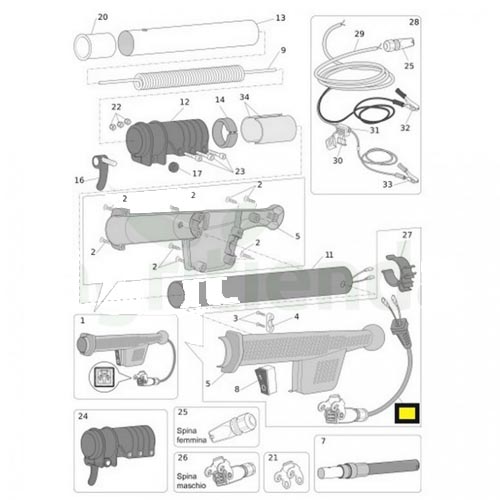 [6916] CABLE CONEXION TIJERA ZT40 ZS50 7PINS