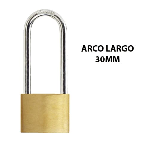 [22510022] CANDADO AVL ARCO LARGO 30MM.