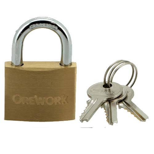 [6113] CANDADO LATON ARCO NORMAL 38MM BLISTER