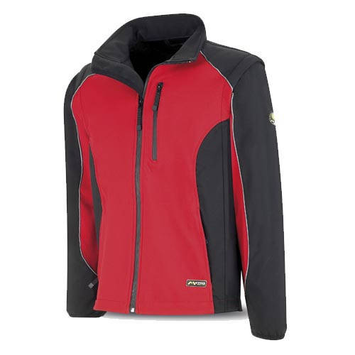 [6103] CAZADORA SOFT SHELL ROJO-NEGRO T-XXXL