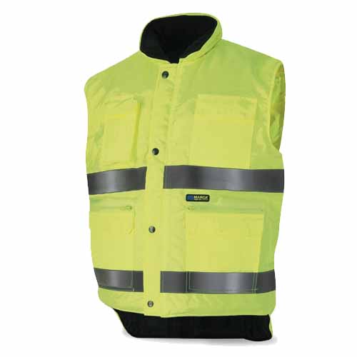 [288VMFXL] CHALECO MULTIBOLSILLOS FLUOR T-XL.
