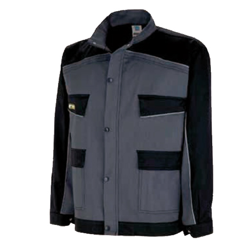 [588CNEG5254] CHAQUETA CANVAS GRIS-NEGRO 52/54